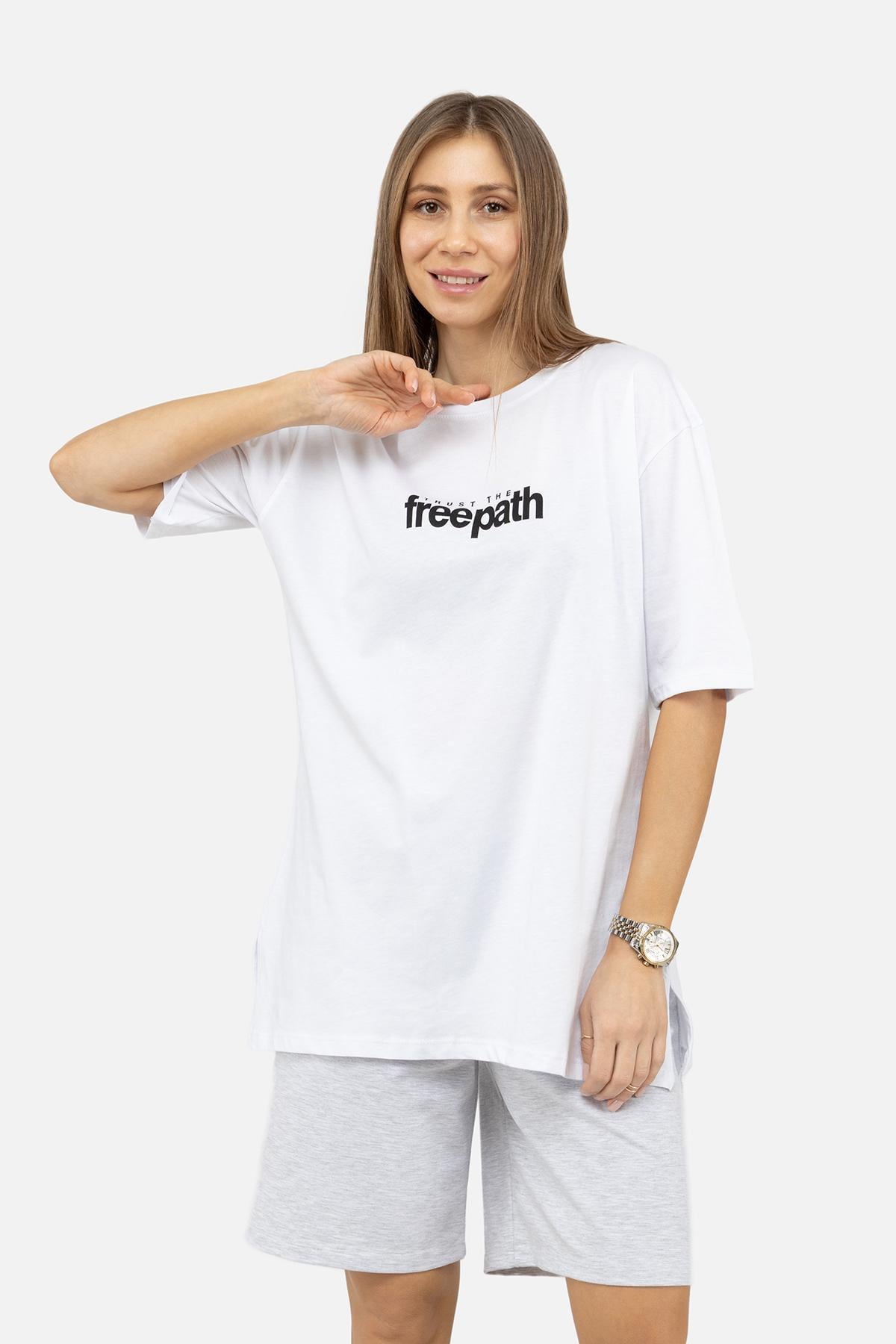Футболка женская ЦБ-00246953 с коротким рукавом р. 46 Белый (SKT000985758)