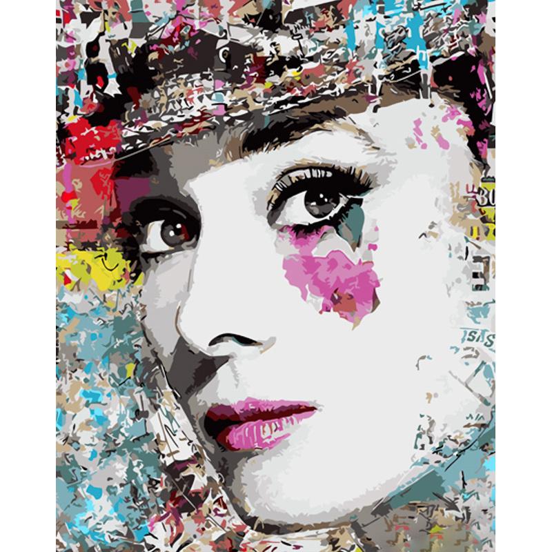 Картина по номерам Strateg Премиум Яркая Одри 40x50 см (GS1069)