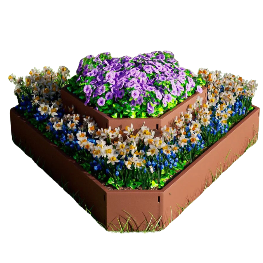 Клумба садовая SIMBUD О 0,9х0,9 м RAL8017 (26851680)