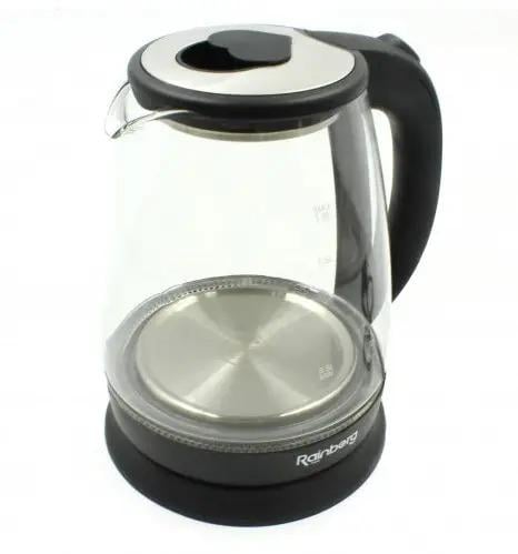 Чайник електричний Rainberg RB-902 скляний 1,8 л 2200 W Чорний Чайник електричний Rainberg RB-902 скляний 1,8 л 2200 W Чорний