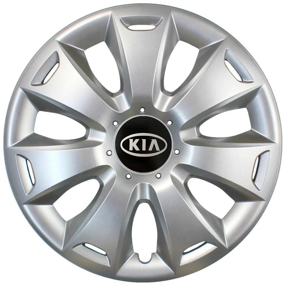 Колпаки SJS 417 с логотипом Kia R16 4 шт. Серебристый (2654562504)
