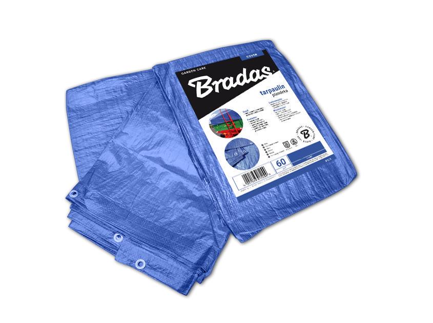 Тент Bradas посилений 60 г/м2 6х12 м Blue (PL6/12)