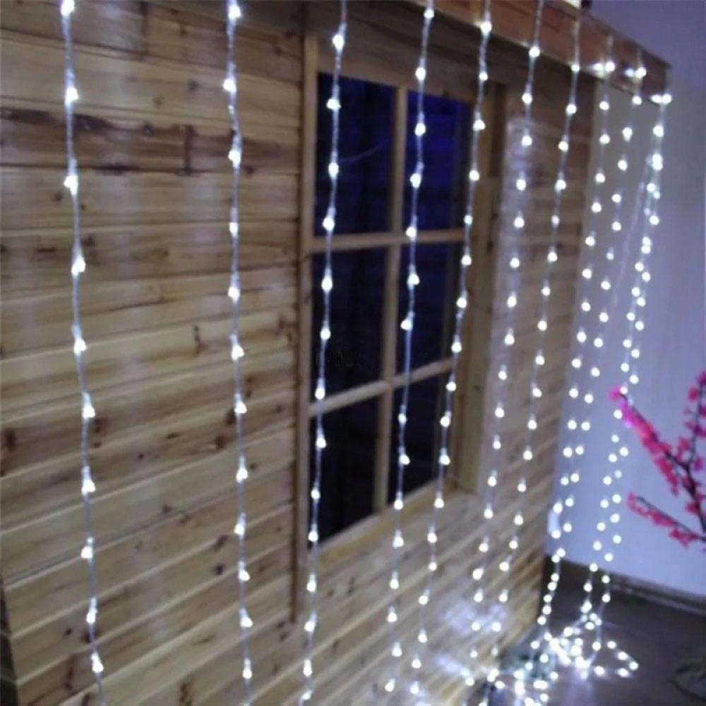 Гирлянда водопад светодиодная 200 LED 2x2 м 8 режимов 220В IP54 Белый - фото 3 Гирлянда водопад светодиодная 200 LED 2x2 м 8 режимов 220В IP54 Белый - фото 3