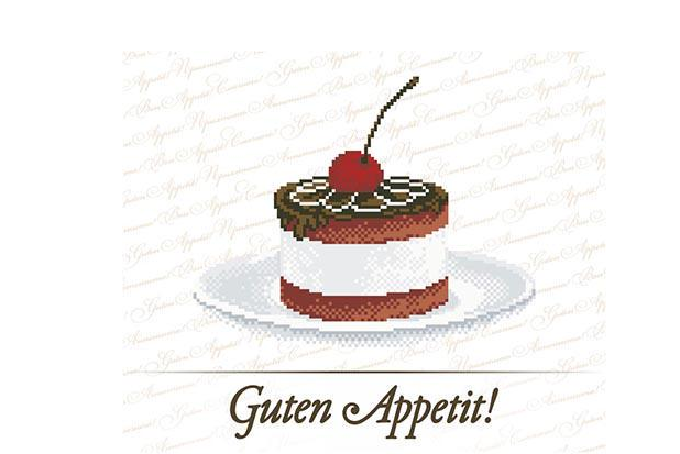 Схема картины Пирожное Guten Appetit! для вышивки бисером на атласе (ТК094) Схема картины Пирожное Guten Appetit! для вышивки бисером на атласе (ТК094)