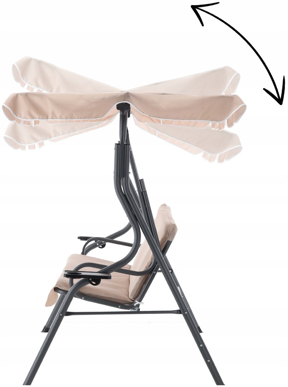 Садовые качели Garden Line VIP 170х110х153 см Beige (668529fb15cec06b785ac513) - фото 3