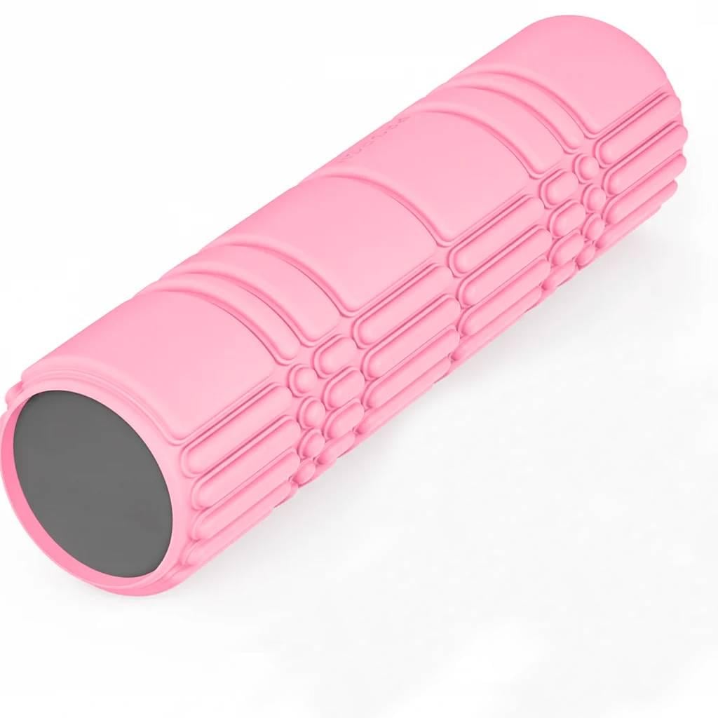 Ролик масажний WCG K3 Premium Foam Roller 42 см 3D рельєф EVA до 200 кг Рожевий (K3-FR42-PK)