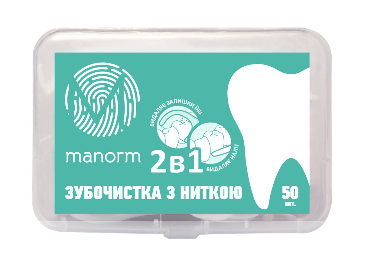 Зубочистка з освіжаючою ниткою Manorm 50 шт. (3522)