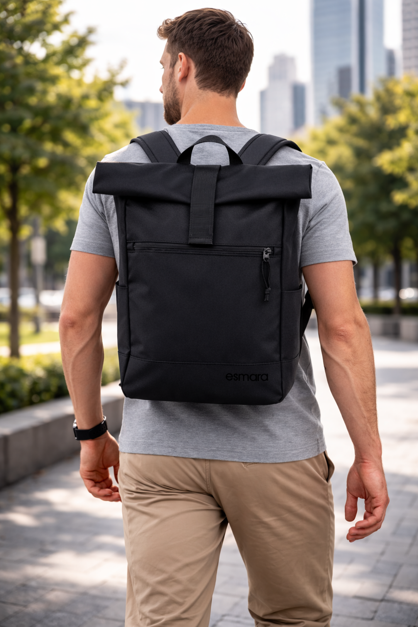 Рюкзак молодежный Esmara Roll-top 16-21 л Черный