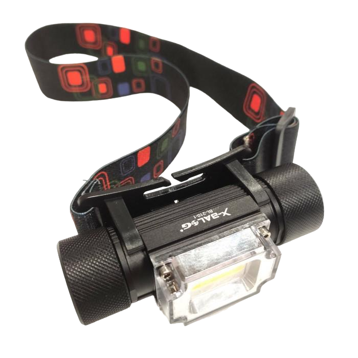 Фонарь налобный аккумуляторный HeadLights 210-1 с мигалкой (49801-4aff0)