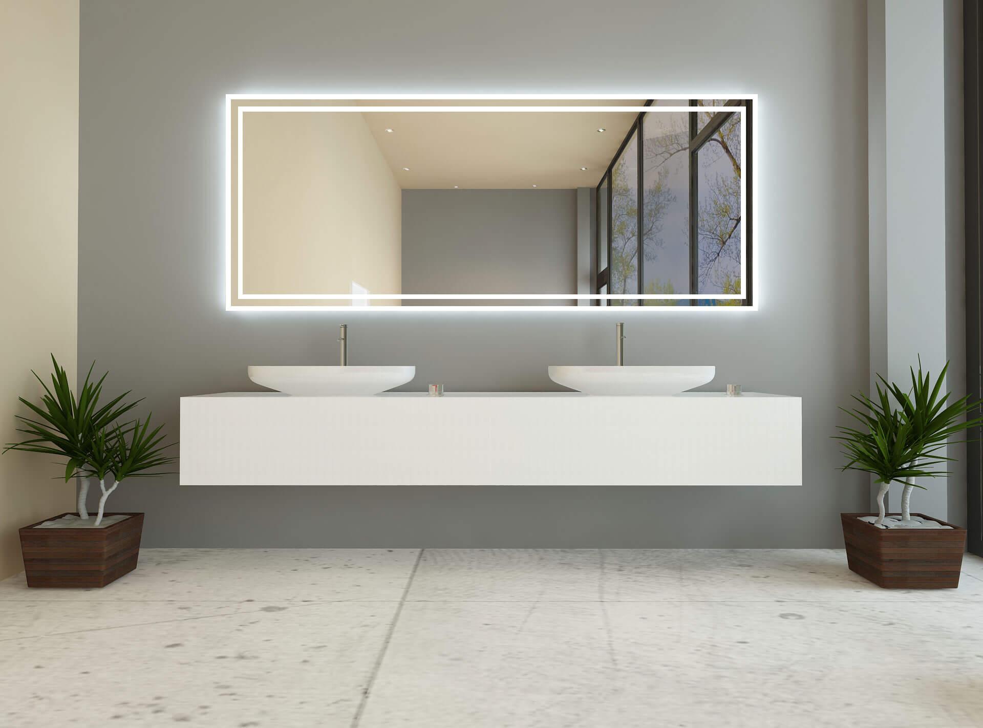 Зеркало Dim Dzerkal PELLA с LED-подсветкой 90х70 см (9355)