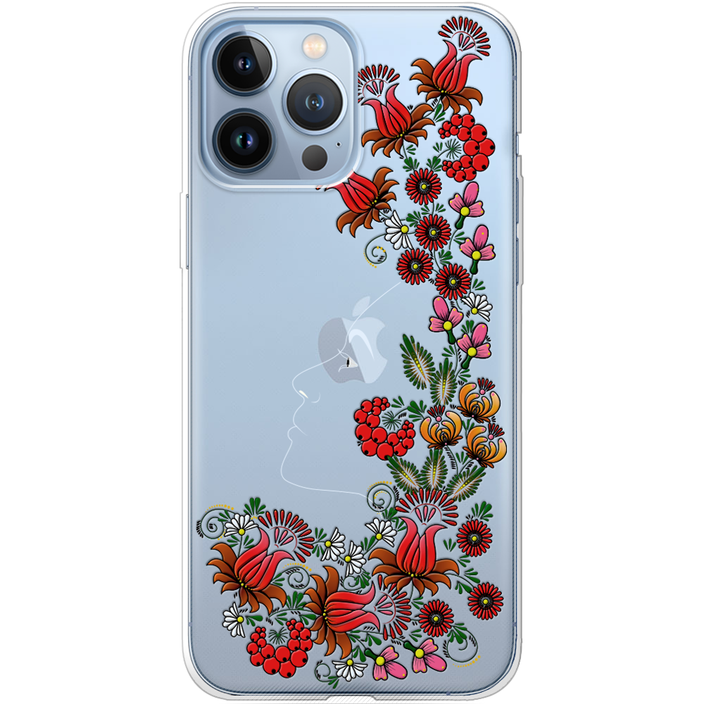 Чохол BoxFace iPhone 13 Pro Max 3D Ukrainian Muse Прозорий силікон (43360-bk64-43360)