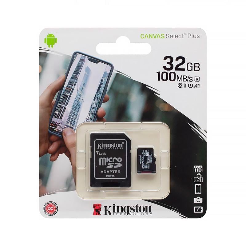 Карта памяти Kingston 32Gb microSDHC class10 с SD-adapter (13751004)