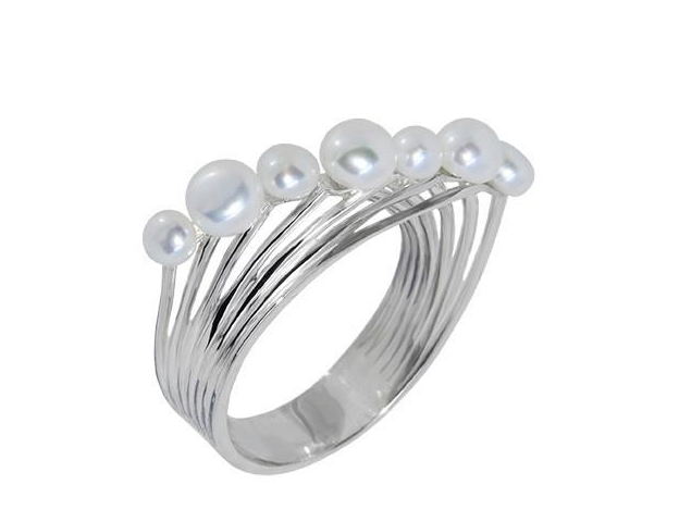 Серебряное кольцо с жемчугом (190)