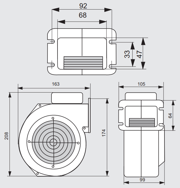 Вентилятор для котла нагнітальний MplusM WPA X6 (28414464) - фото 4 Вентилятор для котла нагнітальний MplusM WPA X6 (28414464) - фото 4