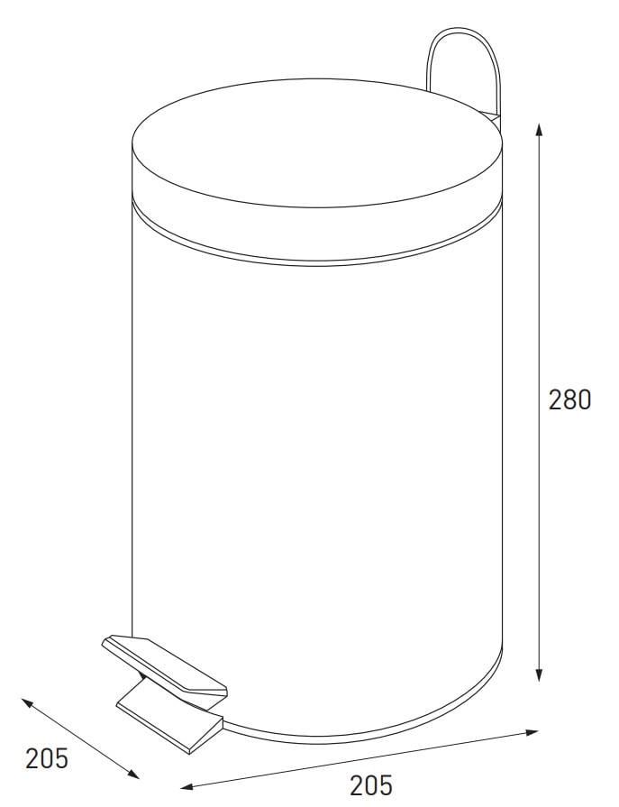 Мусорное ведро Zerix Solo-TC0105 SS Color круглое 5 л Нержавеющая сталь (ZX5897) - фото 7 Мусорное ведро Zerix Solo-TC0105 SS Color круглое 5 л Нержавеющая сталь (ZX5897) - фото 7
