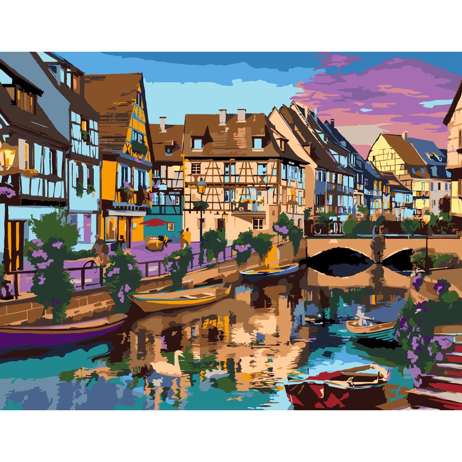 Картина за номерами ROSA Colorful Сity 35х45 см (Az1-4823098538479)