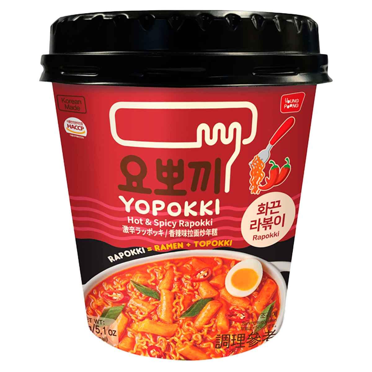 Рапокки Hot&Spicy Yopokki остро-пряные в стакане 145 г