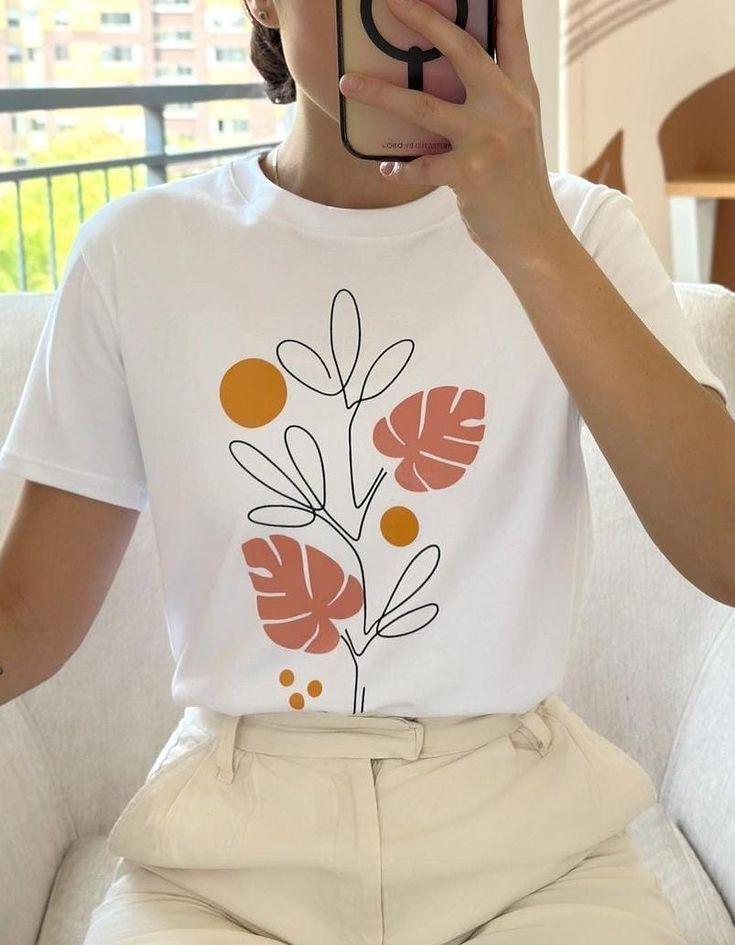 Футболка женская с принтом Pin-000-348 повседневная S Белый (2664082537)