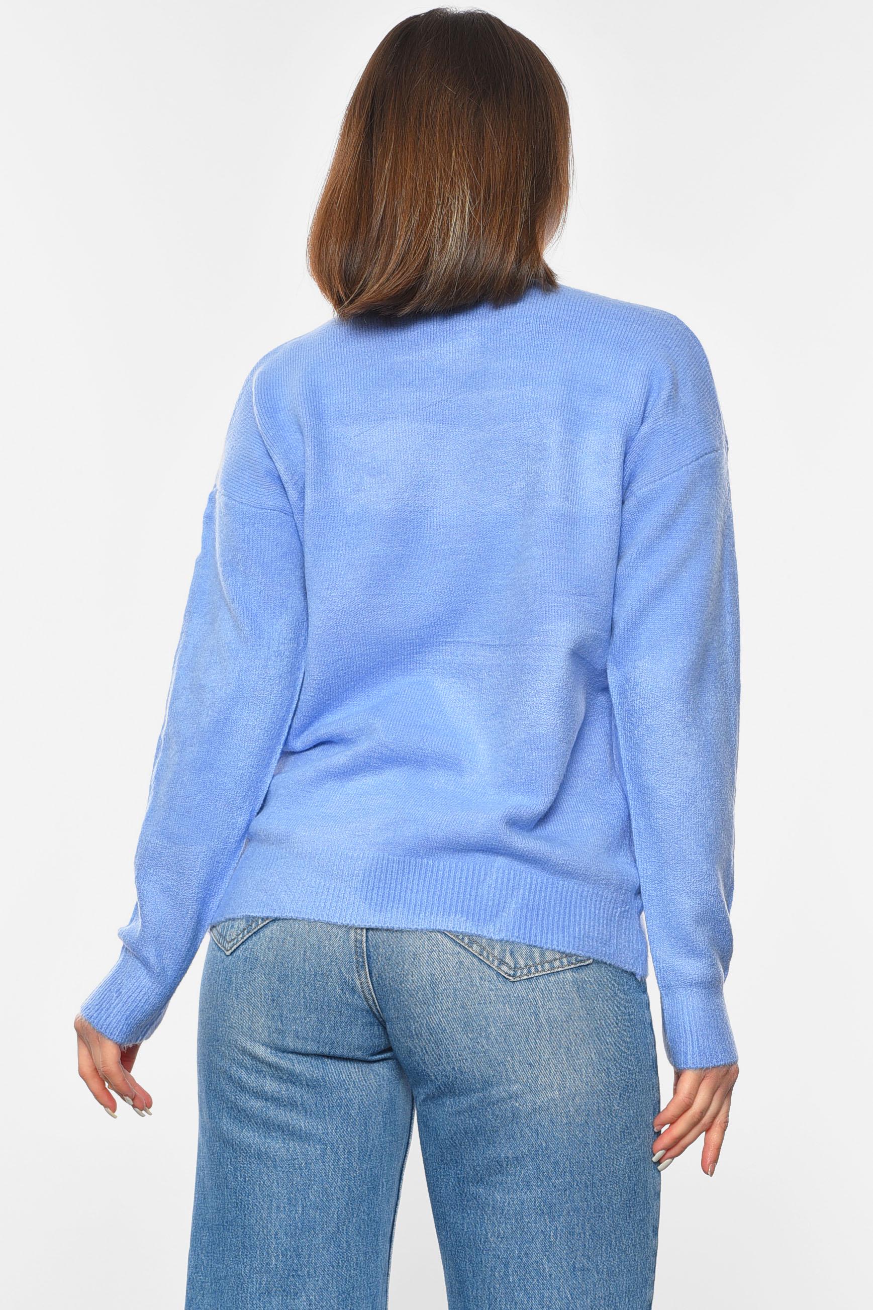 Светр жіночий 192061 напівбатальний 2XL-3XL Блакитний (192061_!271169_50-52) - фото 3 Светр жіночий 192061 напівбатальний 2XL-3XL Блакитний (192061_!271169_50-52) - фото 3