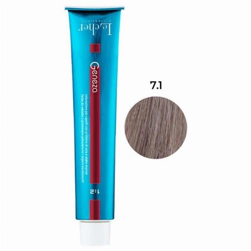 Крем-фарба для волосся професійна стійка аміачна Le Cher Geneza 100 мл 7.1 попелястий блонд (2504982170)