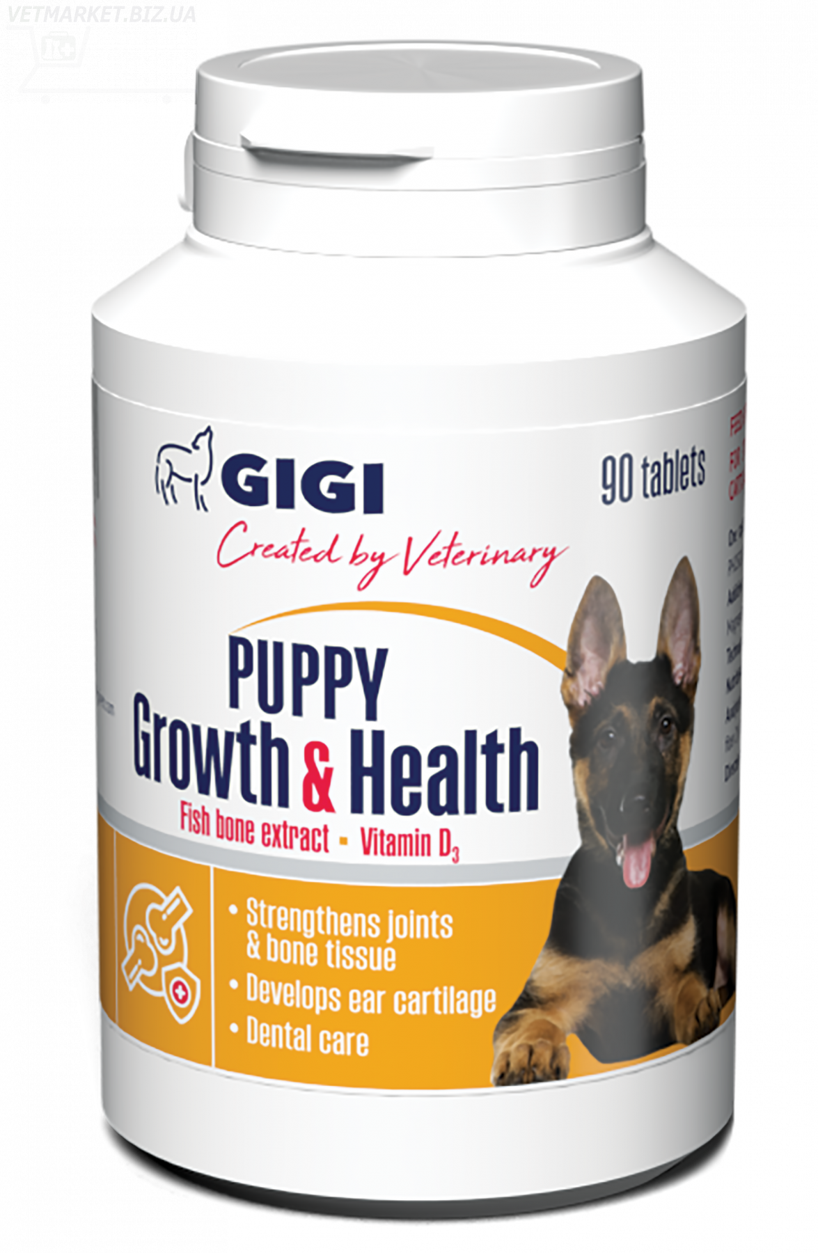 Вітаміни для зміцнення кісткової та хрящової тканини у цуценят Gigi PUPPY Growth&Health 90 табл (00-00021862)