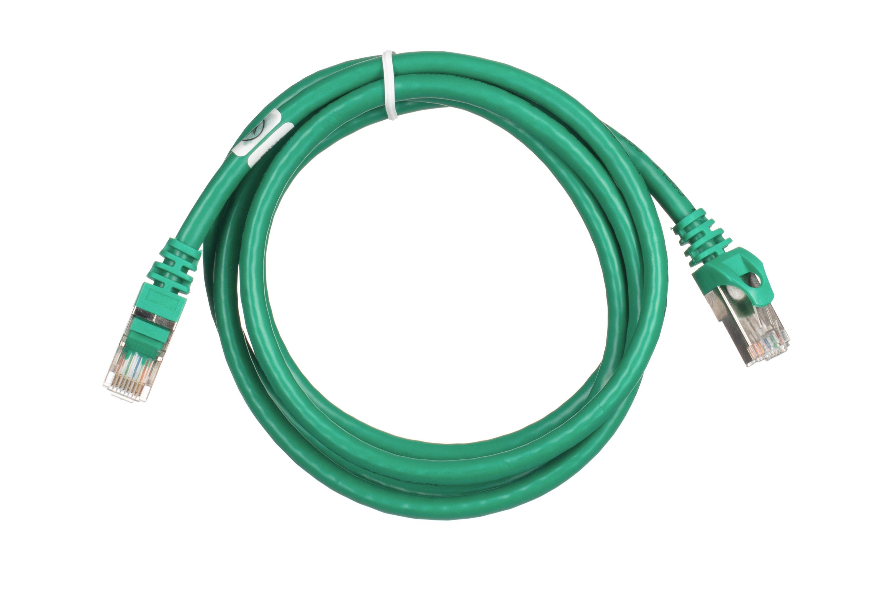 Патч-корд 2E Cat 6 27AWG 1,5 м з подвійним екрануванням S-FTP Зелений (2E-PC6SFTPCOP-150GRN) - фото 1