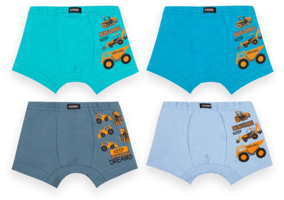 Трусы-шорты детские хлопковые для мальчика Gabbi SHM-21-6 Бум Бурум 116-122 см 4 шт. (12757)