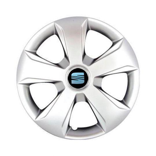 Автомобильные колпаки SKS 102 R13 с логотипом Seat 4 шт. Серебристый