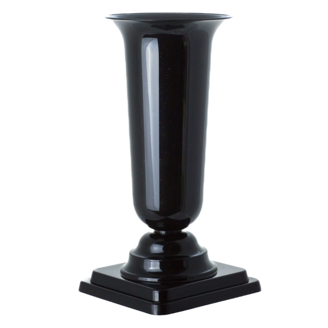 Вазон Дама с подставкой 19,7 см Черный металлик (46565) - фото 2 Вазон Дама с подставкой 19,7 см Черный металлик (46565) - фото 2