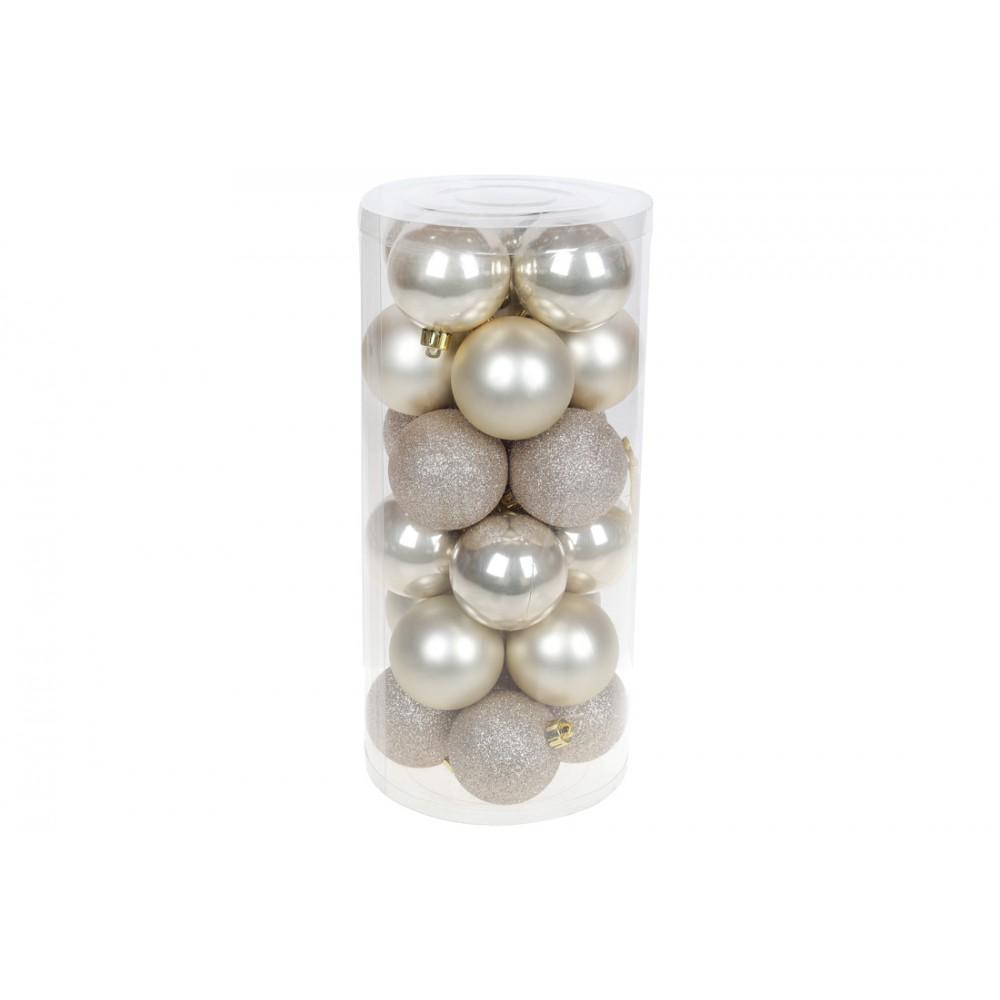 Набор елочных шаров 6 см 29 шт. Шампань (147-337)
