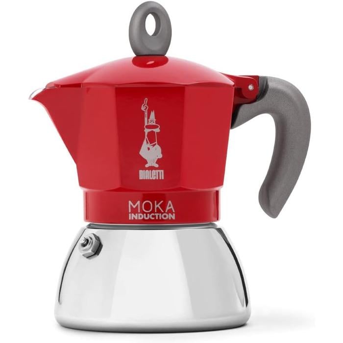 Гейзерная кофеварка Bialetti Moka Induction 150 мл на 4 чашки Красный (2672945)