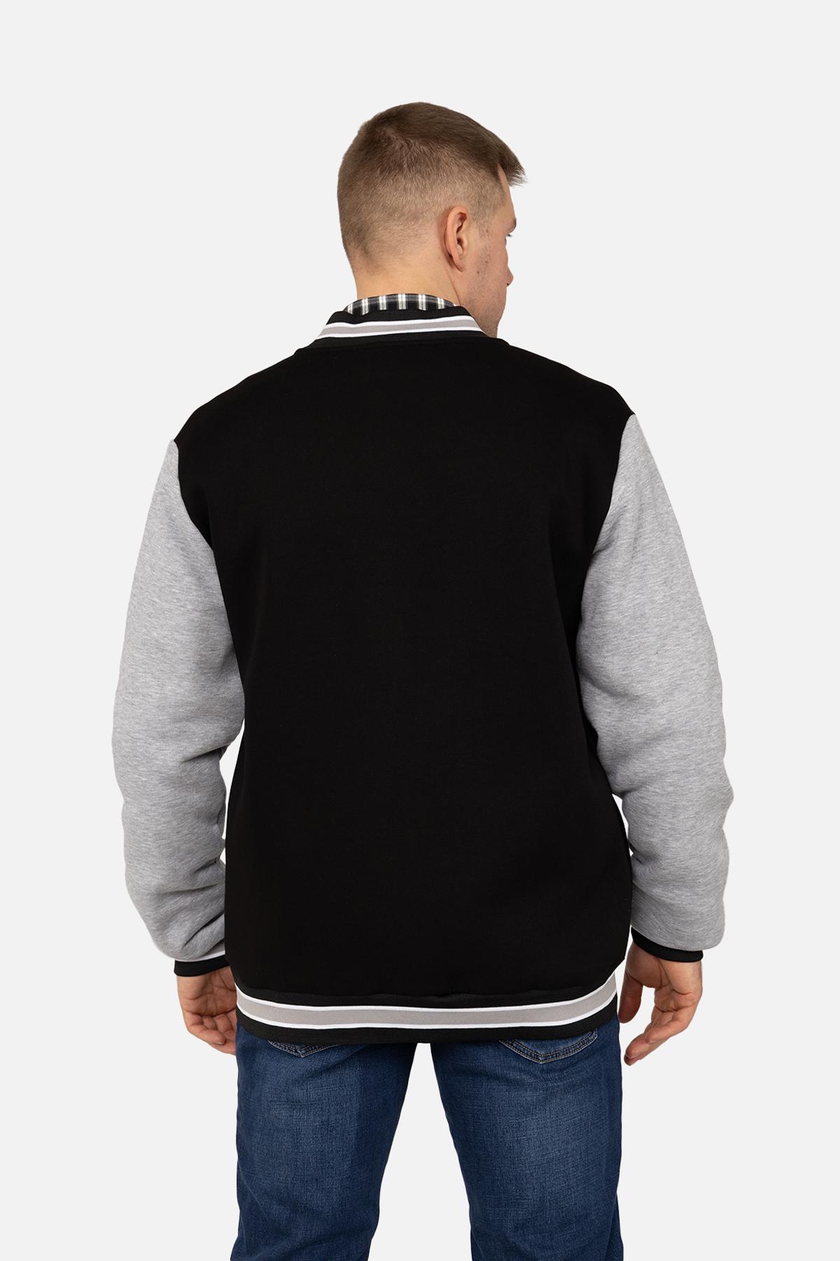 Бомбер мужской ЦБ-00262200 р. 54 Черный (SKT001029258) - фото 5