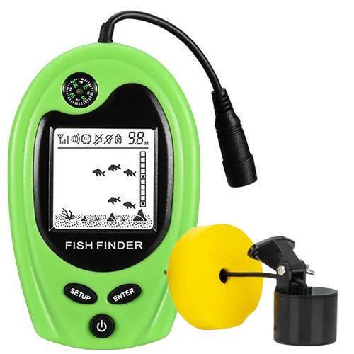 Ехолот для риболовлі Lucky FF818 дротовий 1-о промінь огляд 45° локація 100 м ч/б