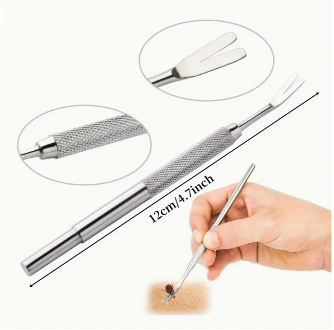 Інструмент для видалення кліщів для собак і котів з V-подібною головкою з нержавіючої сталі (2007) - фото 3 Інструмент для видалення кліщів для собак і котів з V-подібною головкою з нержавіючої сталі (2007) - фото 3