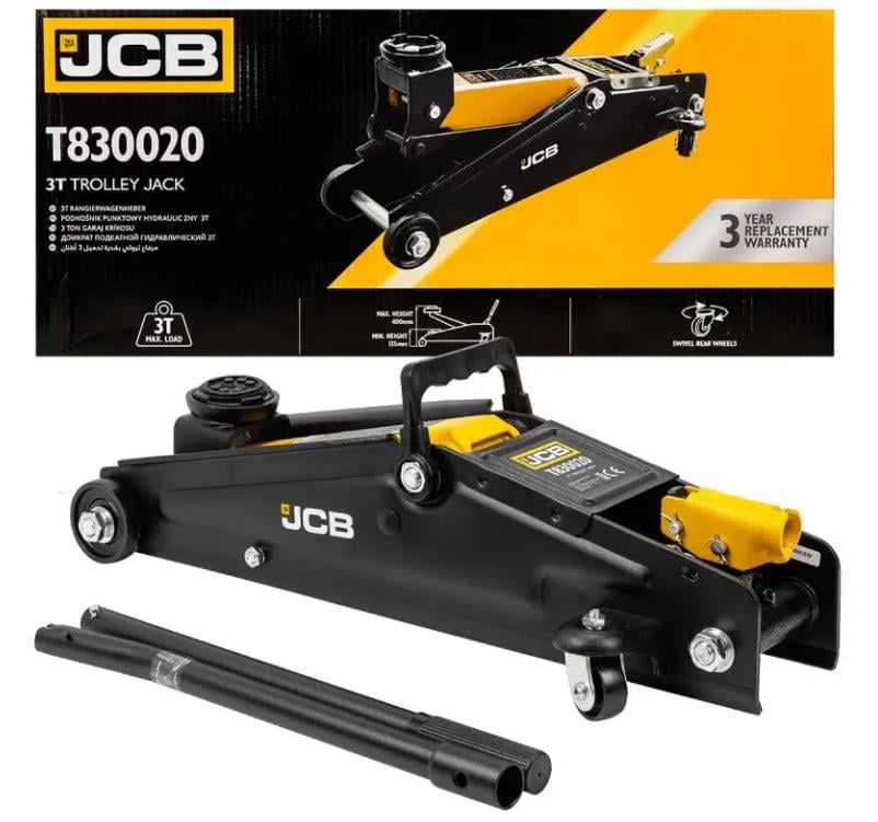 Домкрат підкатний гідравлічний JCB Tools T830020 3 т