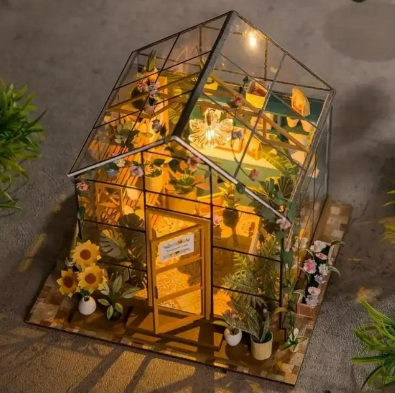 Румбокс CuteBee DIY DollHouse Панорамная оранжерея 3D (M42) - фото 11 Румбокс CuteBee DIY DollHouse Панорамная оранжерея 3D (M42) - фото 11