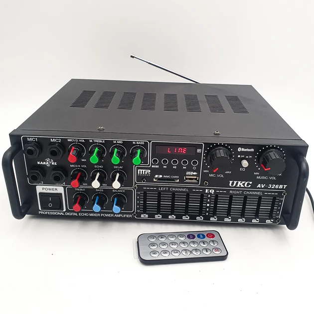 Підсилювач потужності UKC AV-326BT з функцією караоке з Bluetooth (5149) - фото 6 Підсилювач потужності UKC AV-326BT з функцією караоке з Bluetooth (5149) - фото 6