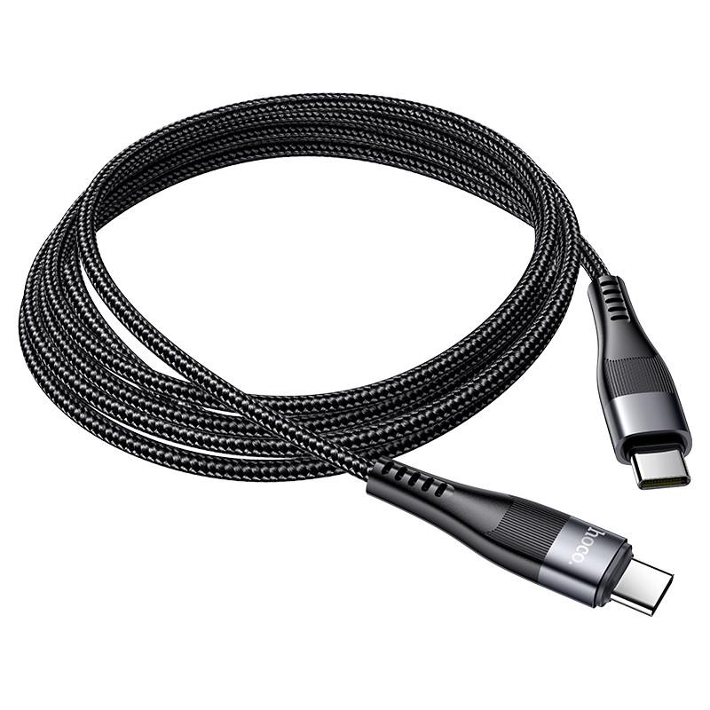 Дата кабель Hoco U99 Vortex Type-C to Type-C 5А 100W 2 м Black - фото 2 Дата кабель Hoco U99 Vortex Type-C to Type-C 5А 100W 2 м Black - фото 2