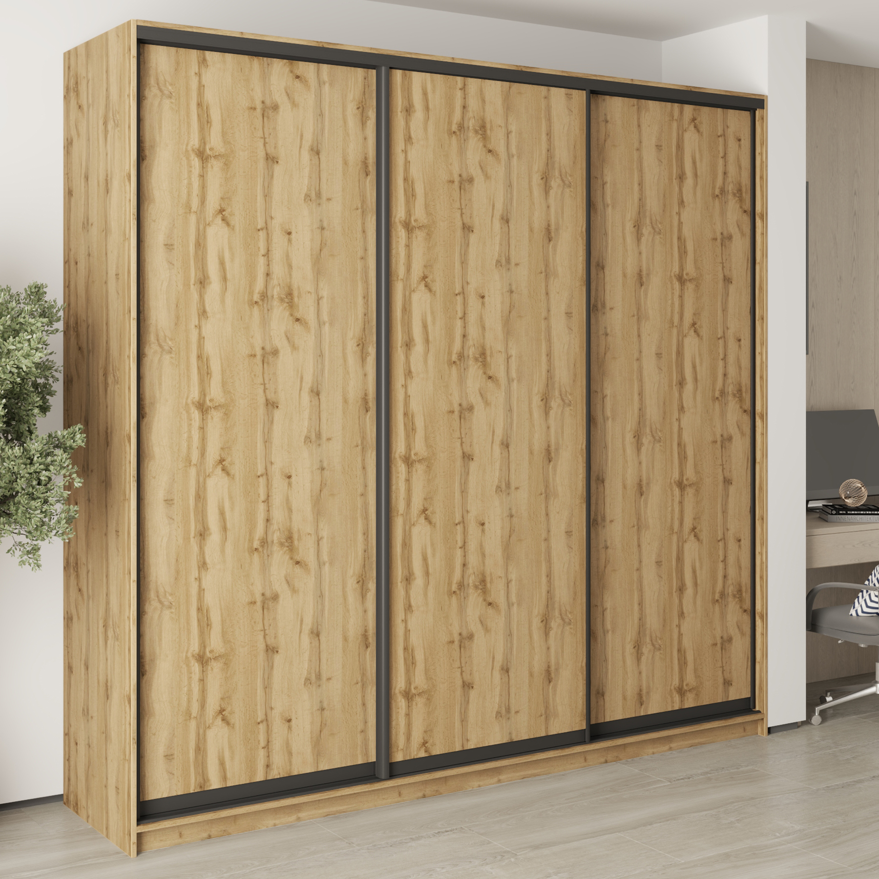 Шафа-купе тридверна Mebel Star Комбо BG MBS-9575 250х45х240 см Дуб тахо (1009564) Шафа-купе тридверна Mebel Star Комбо BG MBS-9575 250х45х240 см Дуб тахо (1009564)