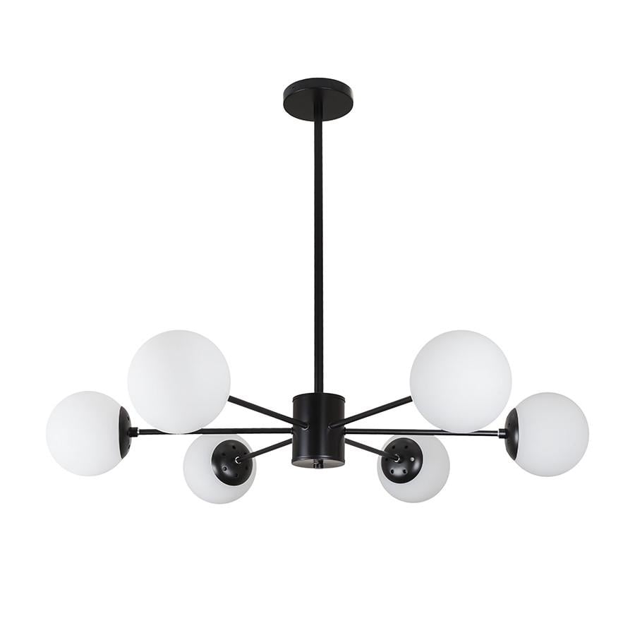 Люстра Levistella 7529807-8 BK+WH Молекула на восемь плафонов Черный/Белый (2294300590)