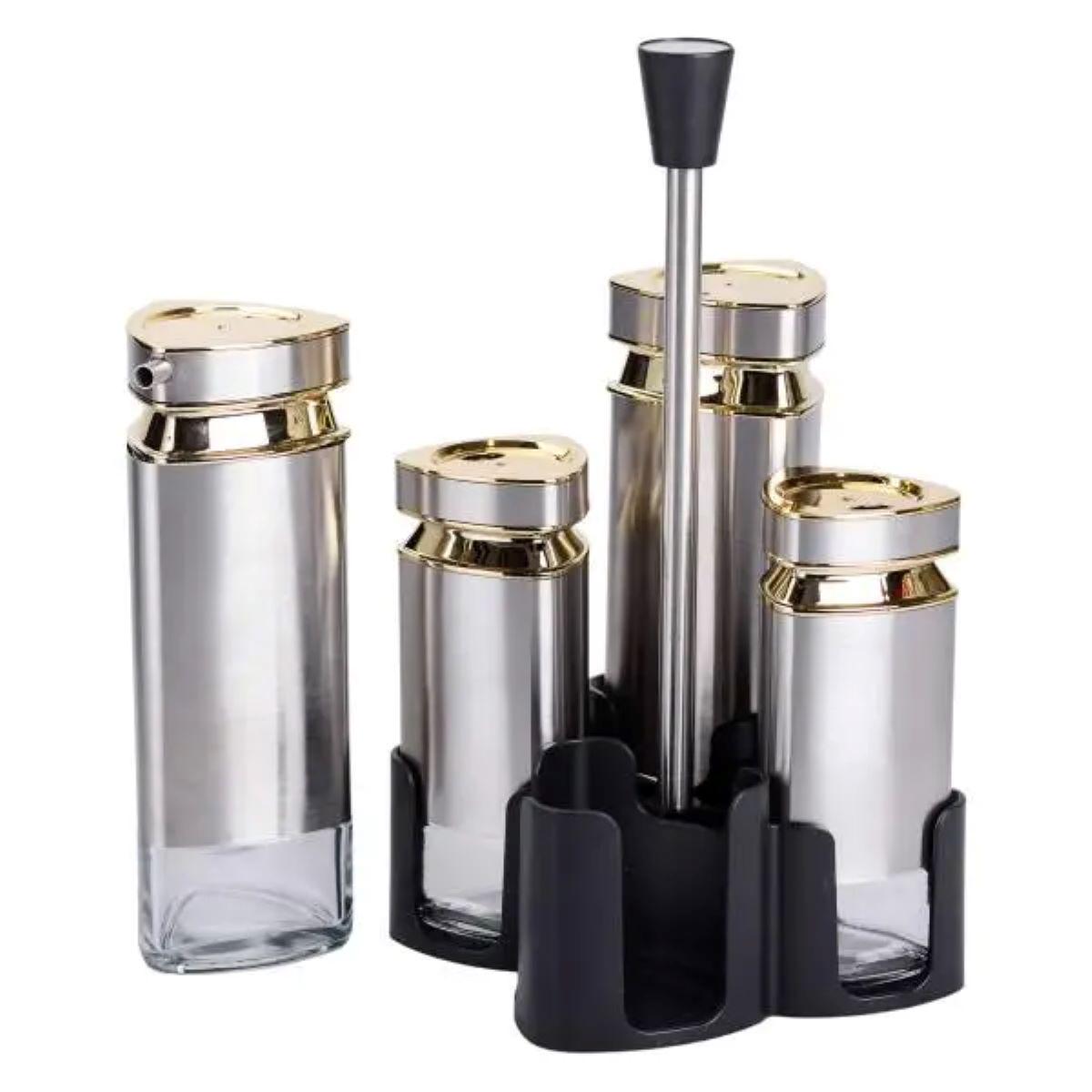 Набор для специй на подставке 4 емкости 10х10х17 см (6791)