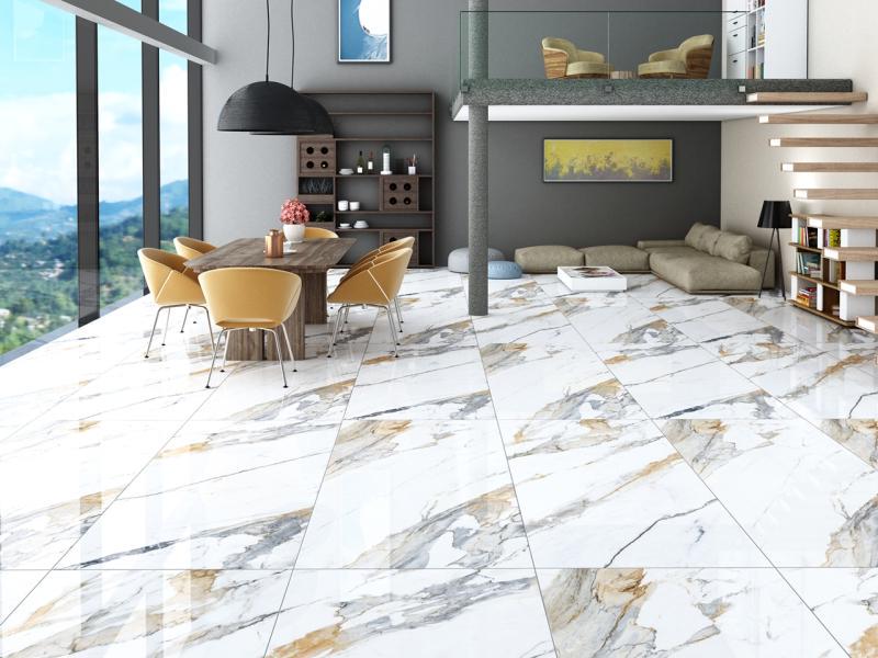 Плитка для підлоги та стін Cerama Market CARRARA 60x60 см Золотий (23675723) - фото 4