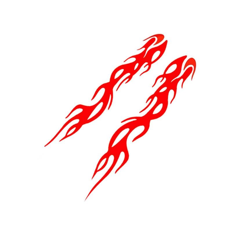 Наклейка для автомобіля/мотоцикла Полум'я самоклеюча світловідбивна 24x4 см Червоний (2499716209)