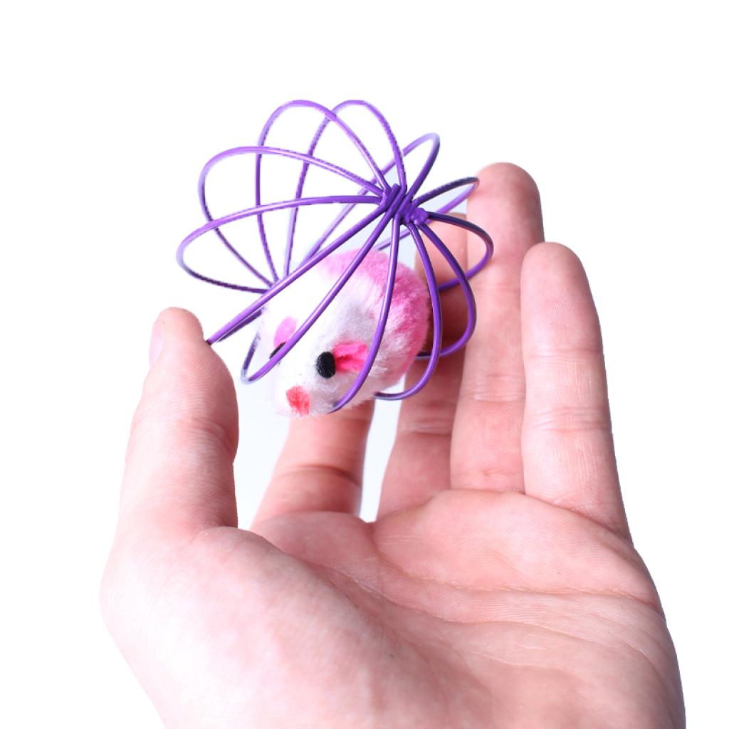 Игрушка для котов Taotaopets Мышь в шаре 6 см Purple (012209) - фото 2 Игрушка для котов Taotaopets Мышь в шаре 6 см Purple (012209) - фото 2