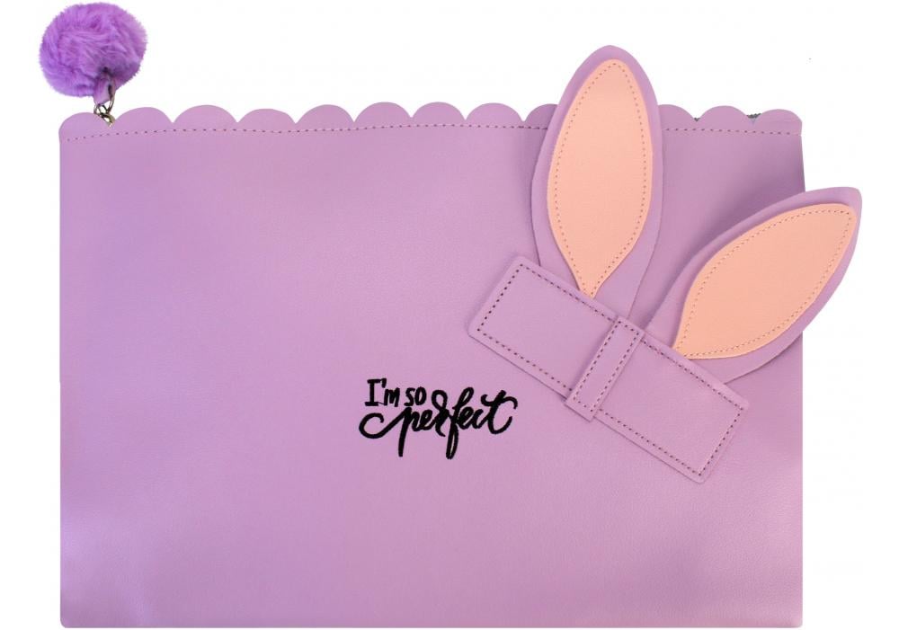 Папка Cool For School Rabbit А4 на молнии Сиреневый (CF32048)