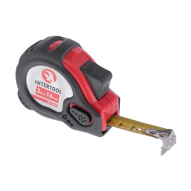 Рулетка стальная Intertool MT-0603 с фиксатором 3 м 16 мм (10194239)