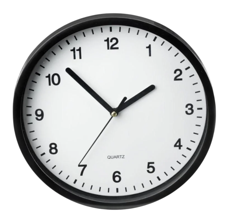 Часы d 23 см Черный/Белый (bc488e68)