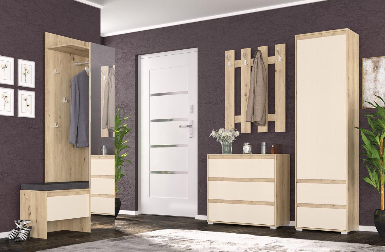 Шафа в передпокій Мебель-Сервіс 1Д2Ш Торіно Дуб Артізан/Шампань (26887944) - фото 3 Шафа в передпокій Мебель-Сервіс 1Д2Ш Торіно Дуб Артізан/Шампань (26887944) - фото 3