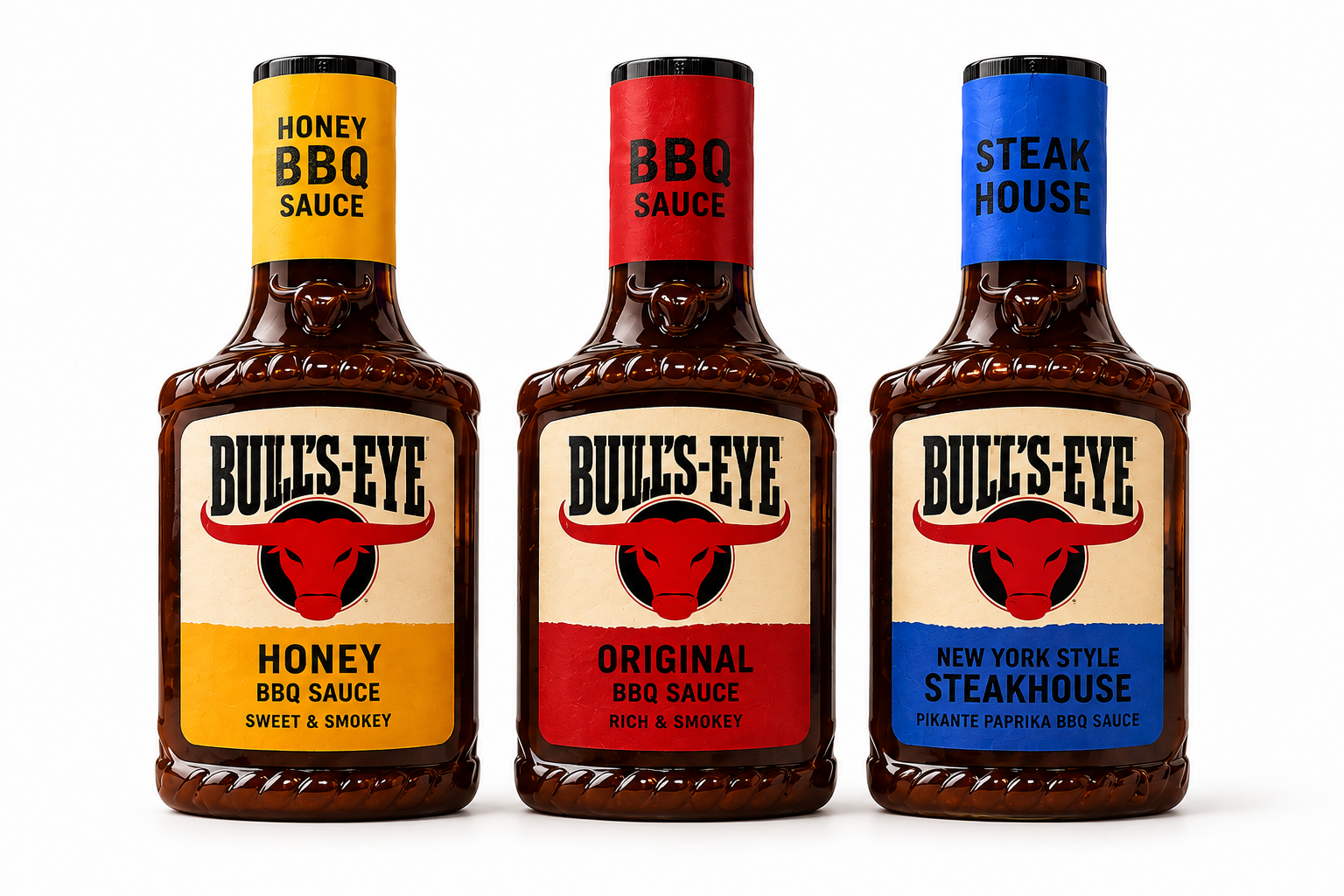 Набор соусов BBQ Bull's-Eye Оригинальный/Honey/New York Style Steakhouse 300 мл 3 шт.
