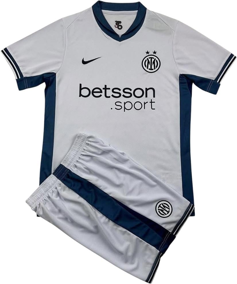 Футбольная форма детская Интер 2024-2025 выездная 155-165 см Бело-синий (F0187)